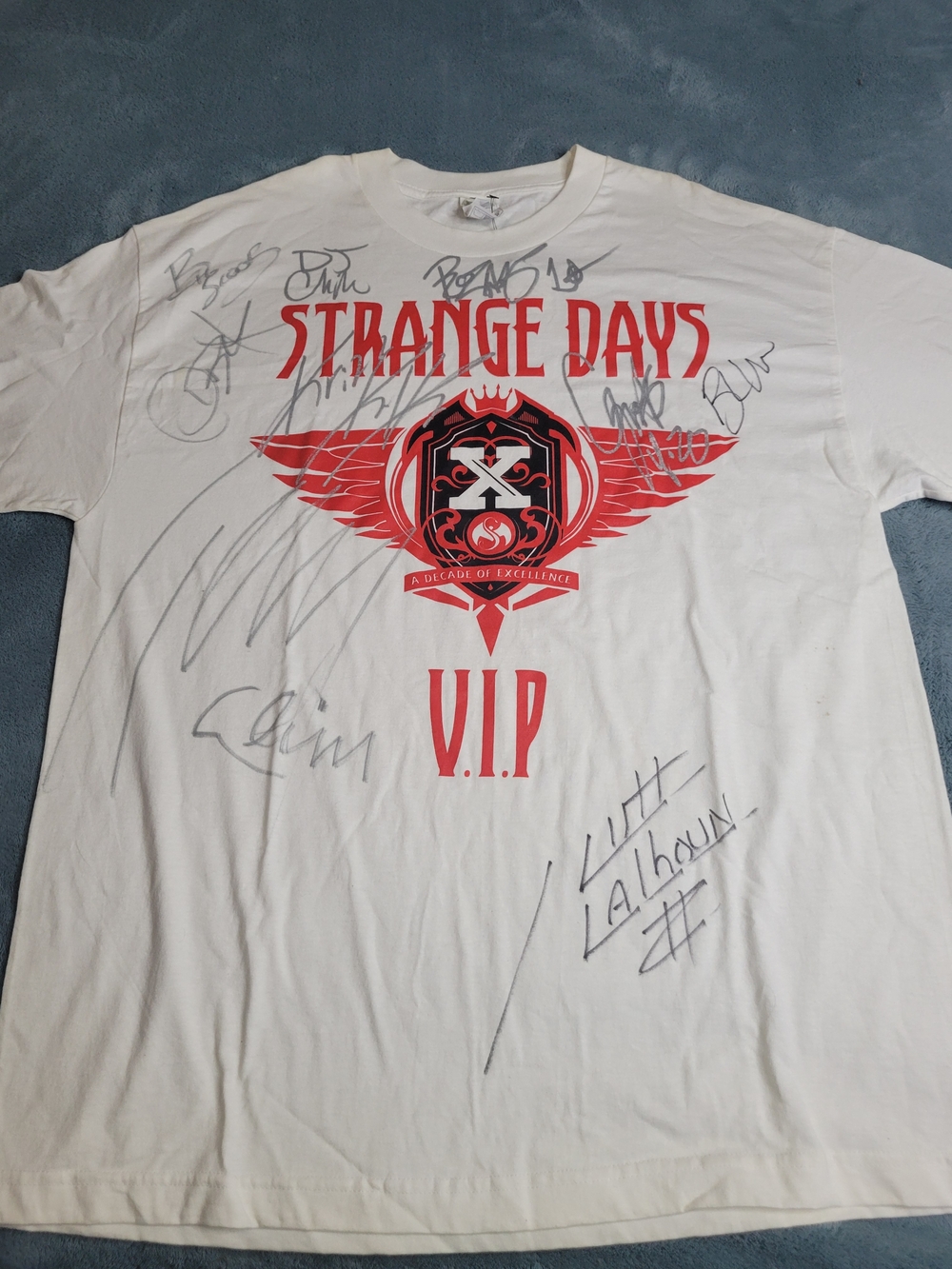 2010 Strange Days V.I.P. White Graphic Tee
